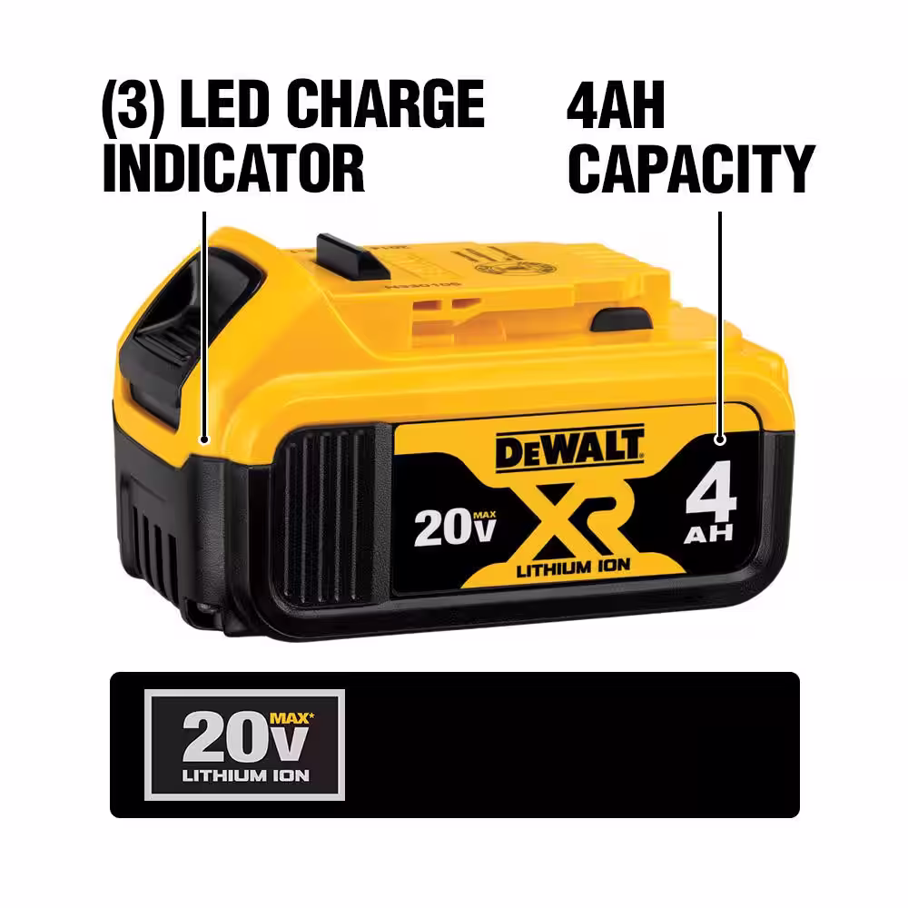 DEWALT 20V MAX XR Premium Lithium-Ion 4.0Ah Battery Pack (5-Pack)