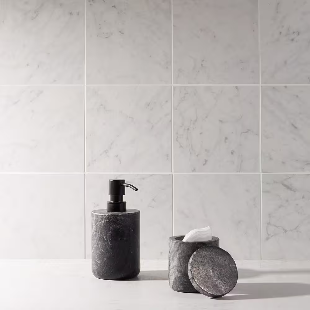 Ivy Hill Tile Marmo Marble Bianco 6 in. x 6 in. Matte Porcelain Floor and Wall Tile (7.02 sq. ft./Case)