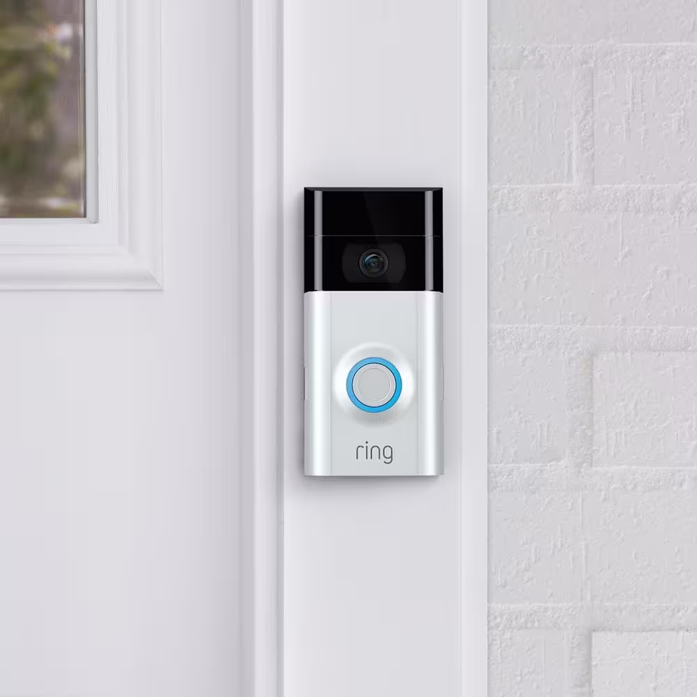 Ring Wired and Wireless Refurbished-1080p HD Wi-Fi Video Door Bell 2, Smart Home Camera, Removable Battery, Works with Alexa