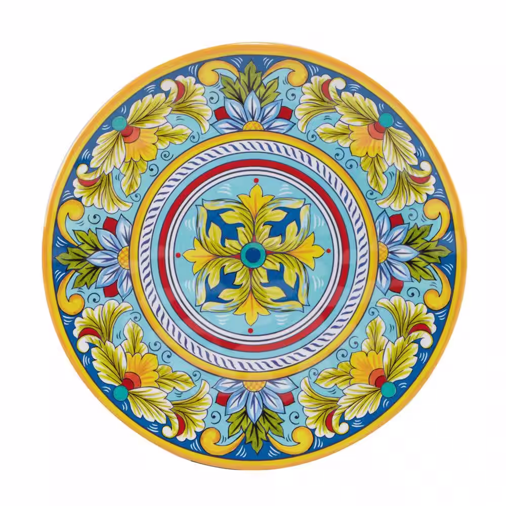 Certified International Palermo Multicolored Melamine Dinner Plate Set Of 6