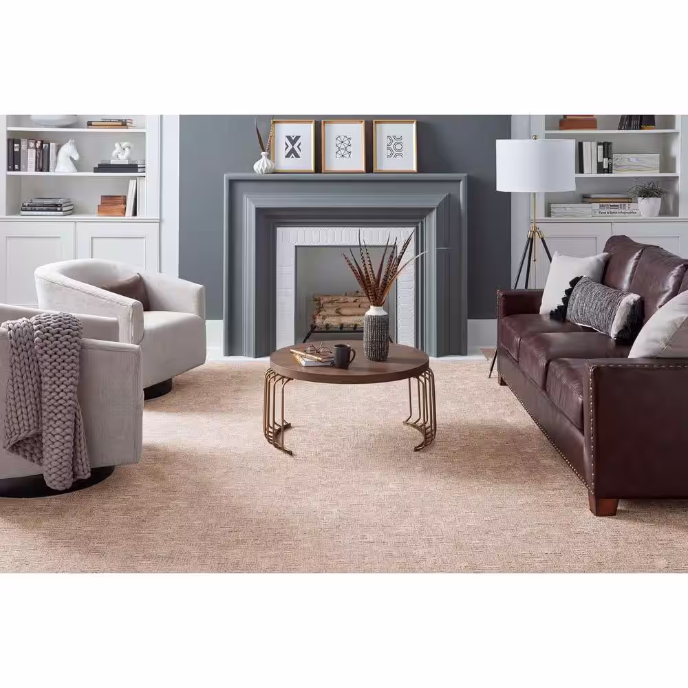 Home Decorators Collection Corry Sound  - Mysterious - Beige 38 oz. Polyester Pattern Installed Carpet