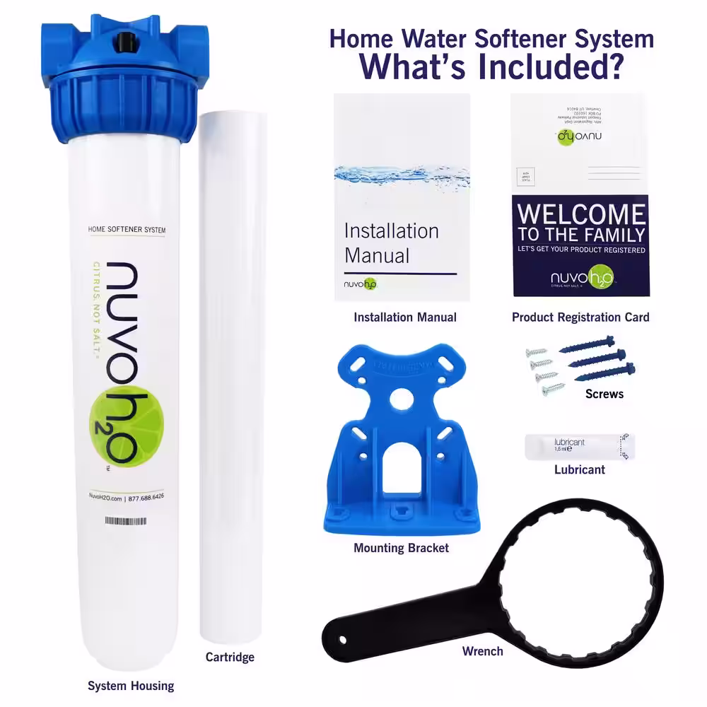 NuvoH2O Home Whole House Salt-Free Eco-Friendly Water Softener/Conditioner System