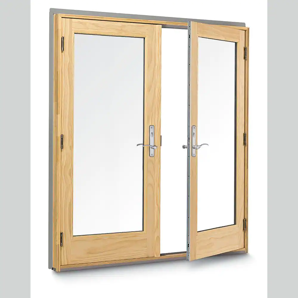 Andersen 60 in. x 80 in. 400 Series Frenchwood White Hinged Inswing Patio Door