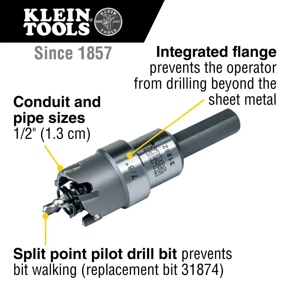 Klein Tools 8-Piece Master Electrician's Hole Cutter Set