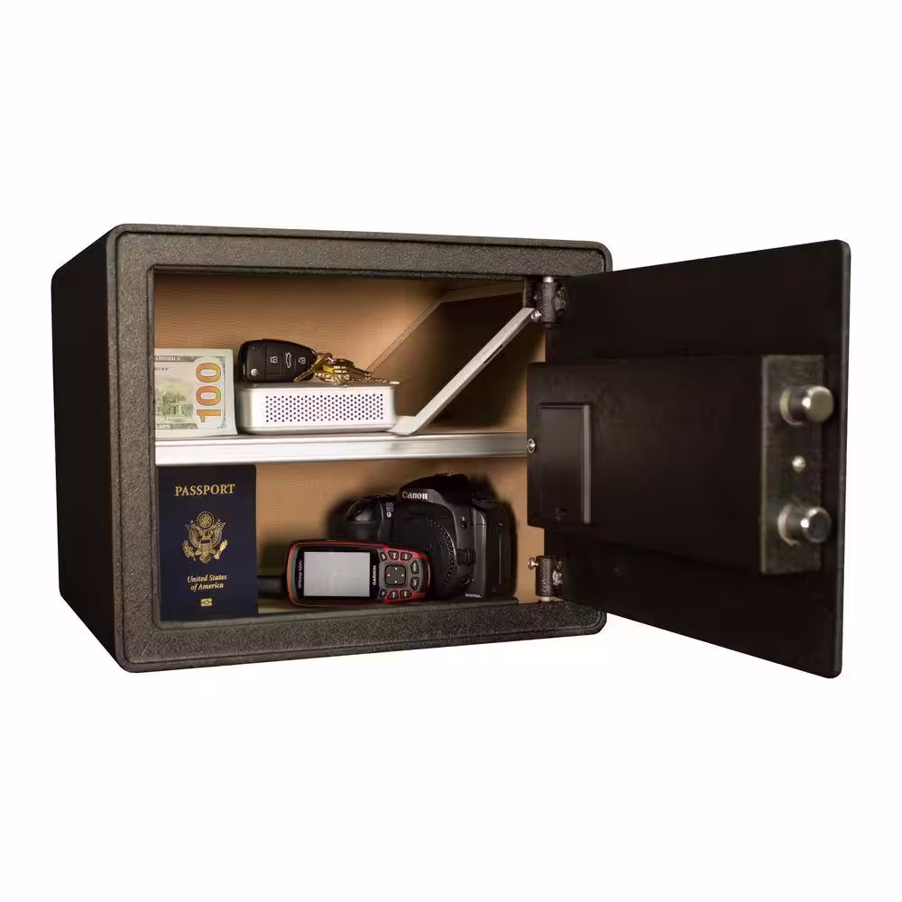 Tracker Safe 1.21 cu. ft. All Steel Security Safe with Biometric Lock, Textured Black