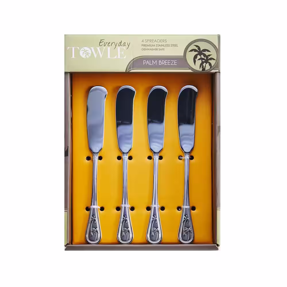 Towle Living Palm Breeze Stainless Steel Spreaders (Set of 4)