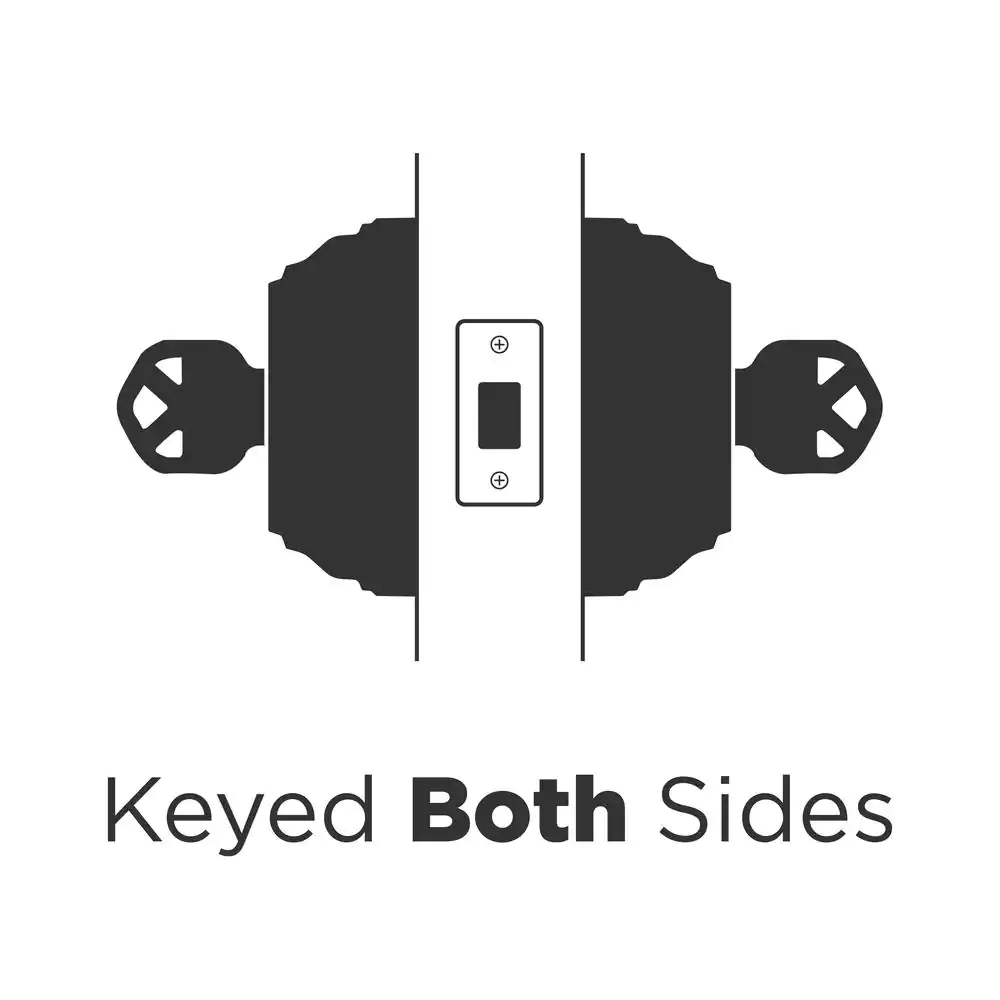 Kwikset Satin Nickel Double Cylinder Deadbolt featuring SmartKey Security