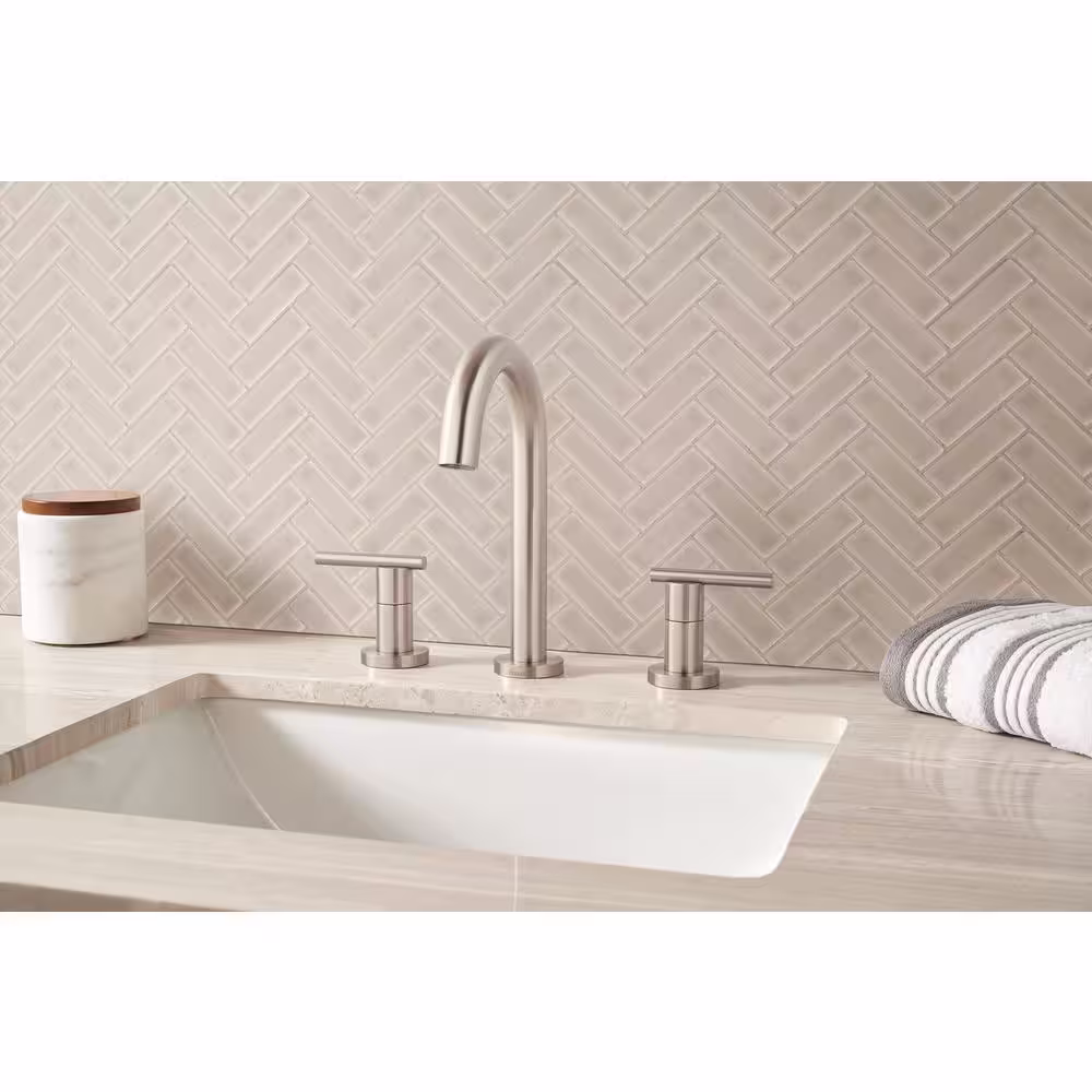 MSI Portico Pearl Herringbone 12.88 in. x 13 in. Glossy Ceramic Stone Look Wall Tile (9.9 sq. ft./Case)