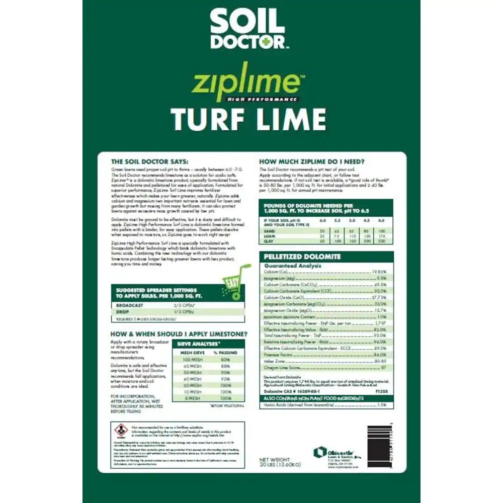 Oldcastle 30 lbs. Soil Doctor Zip Lime Turf