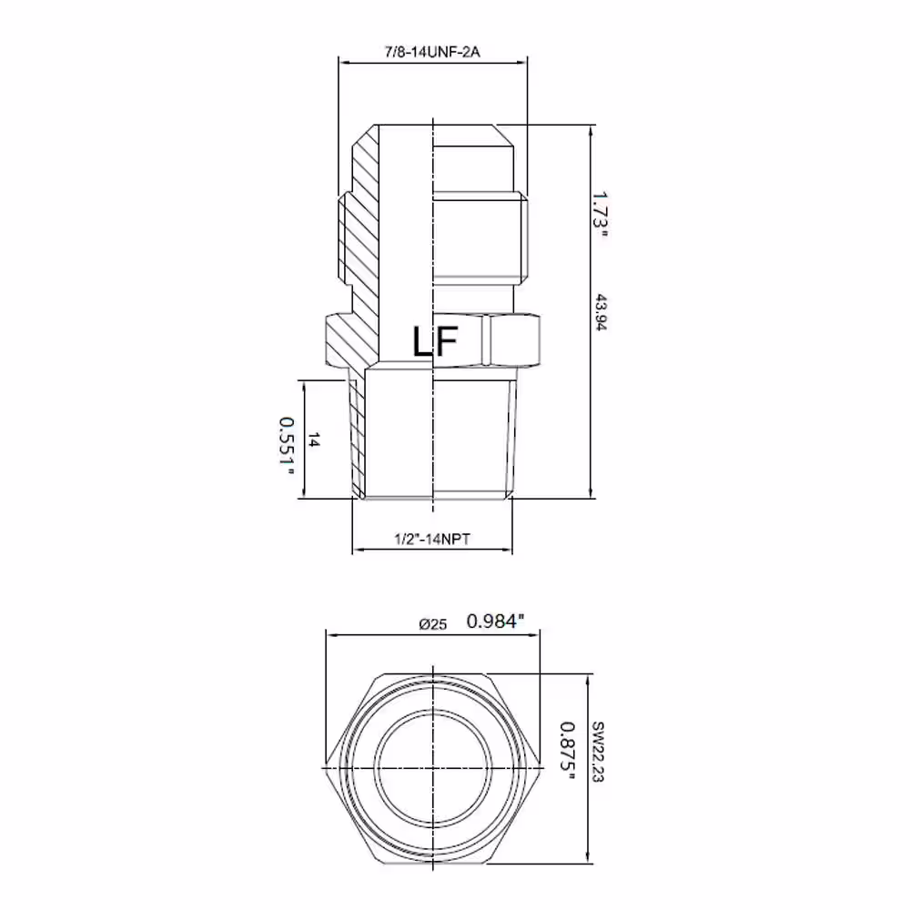 Everbilt 5/8 in. Flare x 1/2 in. MIP Brass Adapter Fitting