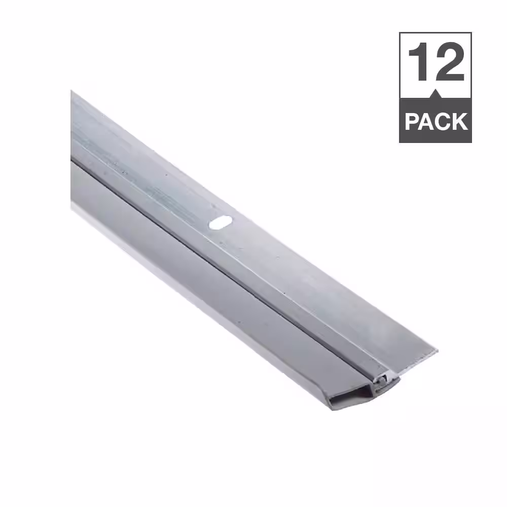 Simply Conserve KC500 Wedge 1-1/4 in. x 84 in. Gray Triangular Gasket and Aluminum Screw On Door Weatherstrip Set Contractor Pack of 12