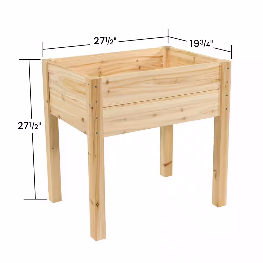 Outdoor Essentials Homestead 28 in. x 20 in. Cedar Raised Garden Bed Planter