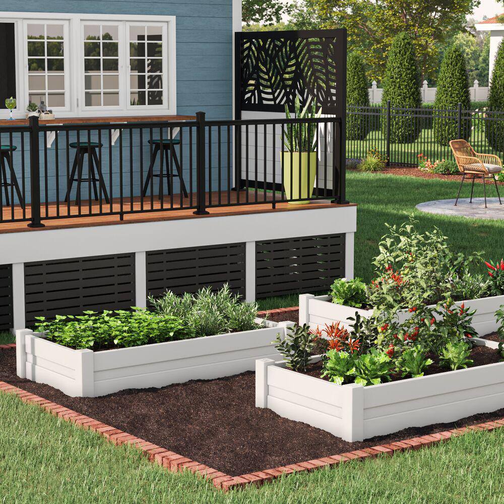 Barrette Outdoor Living 3 ft x 6 ft White Raised Garden Bed