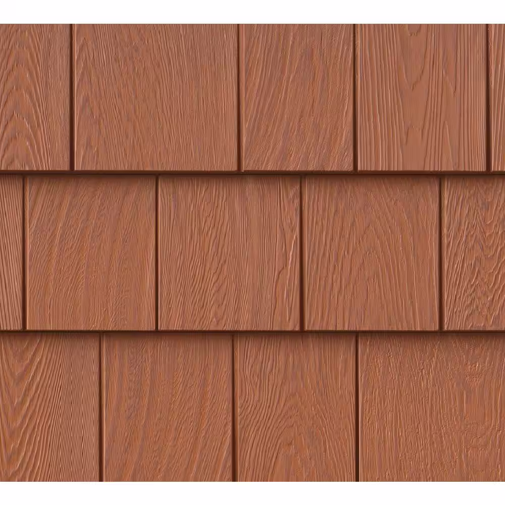 Grayne 8-1/2 in. x 60-3/4 in. Treated Cedar Engineered Rigid PVC Shingle Panel 7.5 in. Exposure (32 per Box)