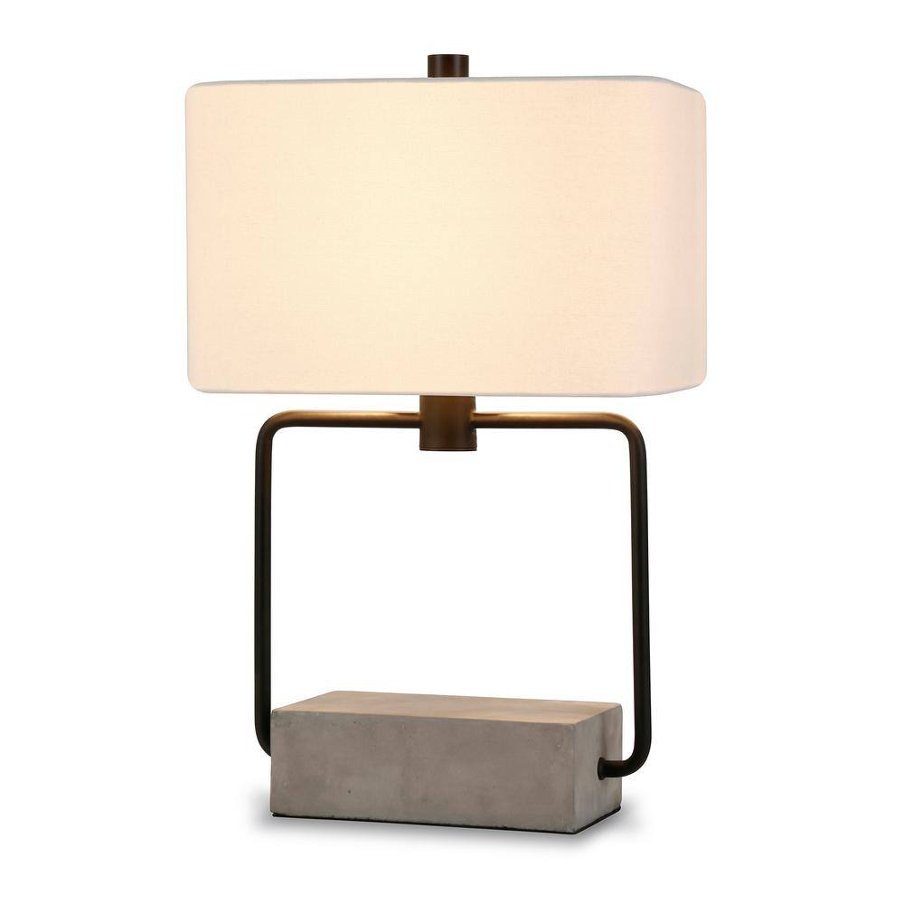 Meyer&Cross Holden 22-3/4 in. Blackened Bronze and Concrete Table Lamp
