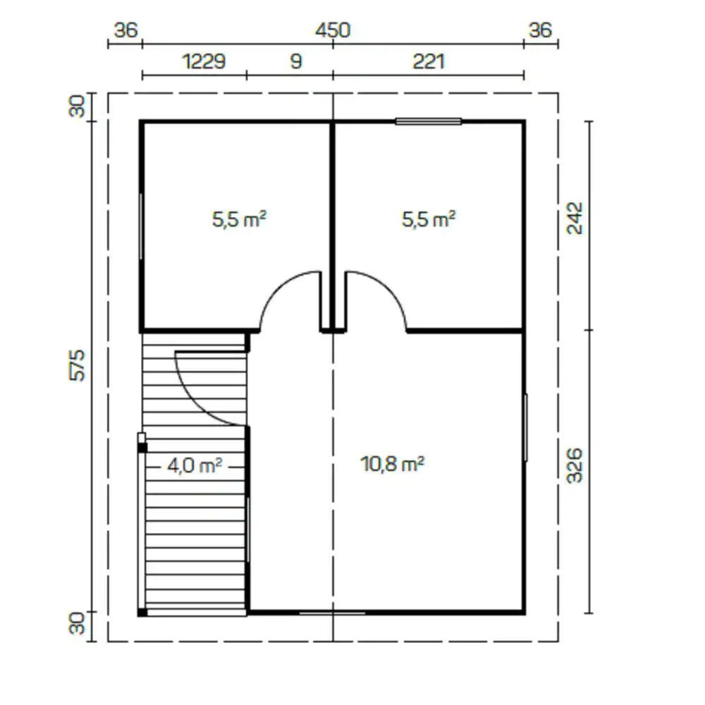 Hud-1 EZ Buildings Anorev 15 ft. x 19 ft. Multi-Room 285 sq. ft. Milled Log DIY Building Kit