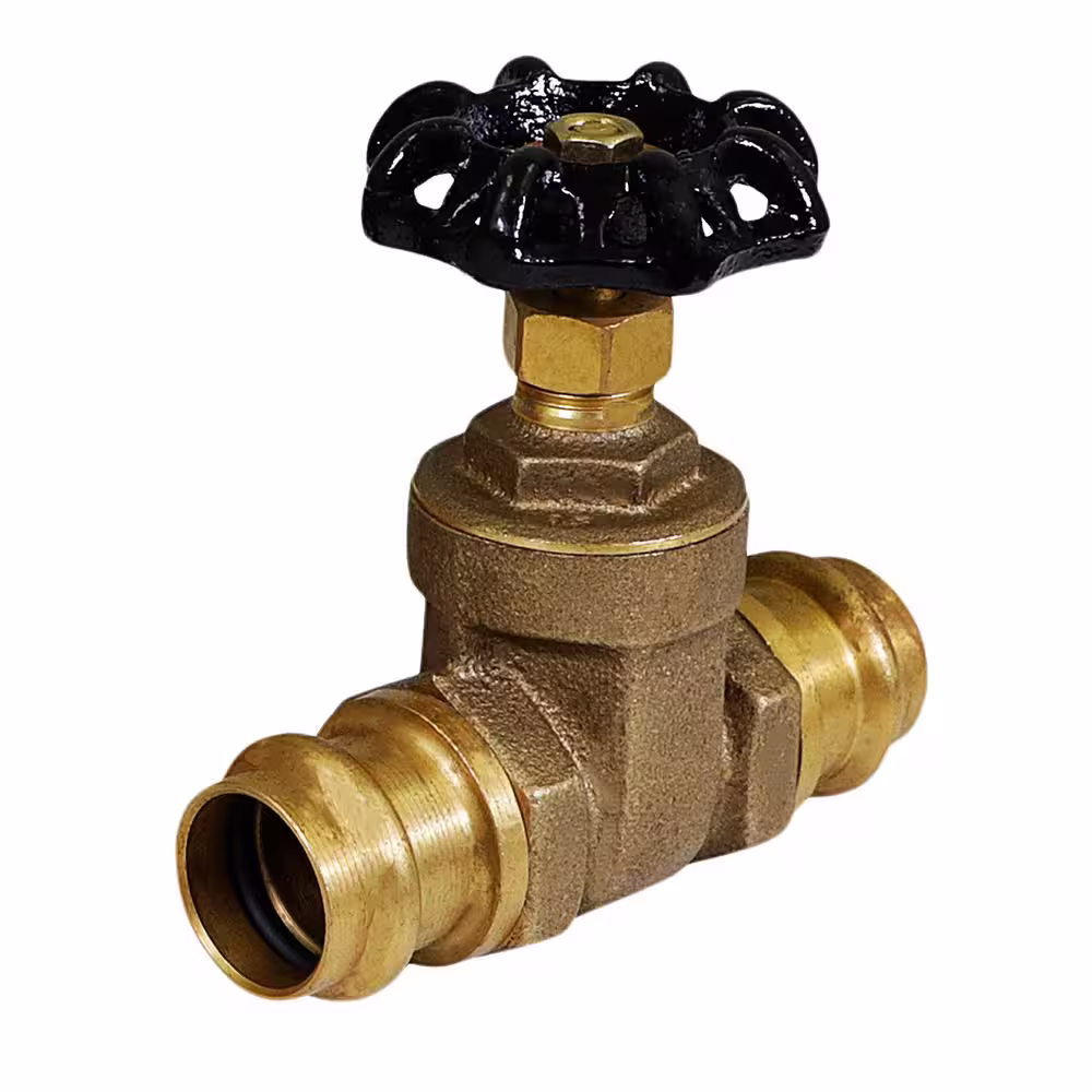 The Plumber's Choice 3/4 in. Brass Press Gate Valve