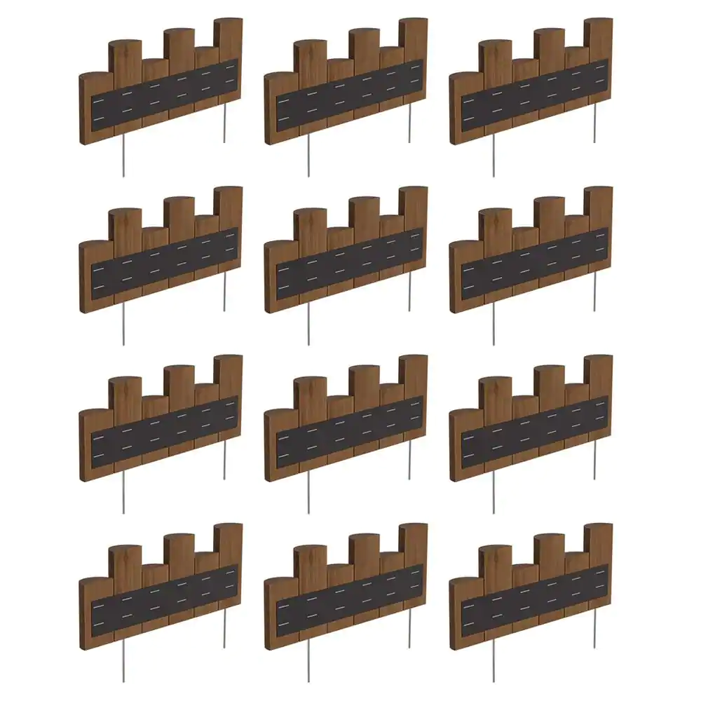 Greenes Fence 18 in. L x 1.5 in. W Half Log Edging (12-Pack)
