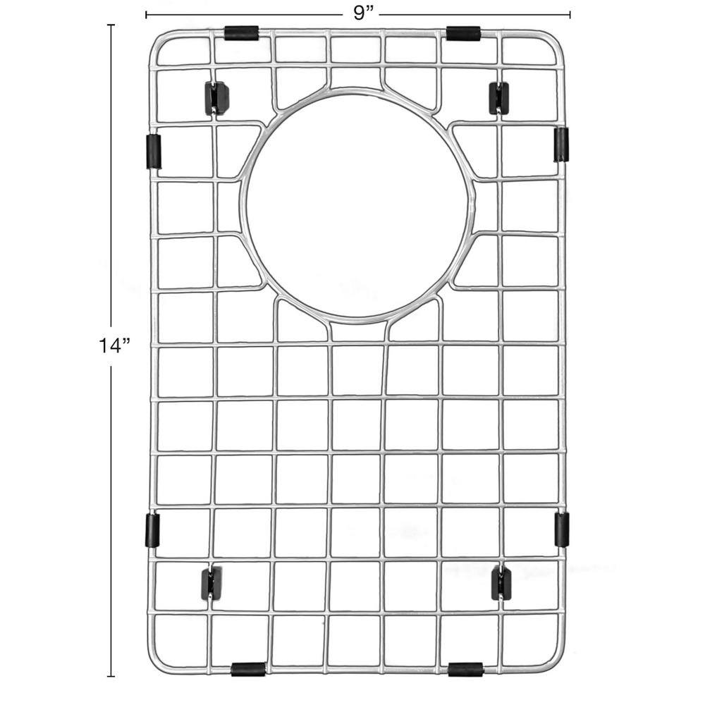 Karran 9 in. x 14 in. Stainless Steel Bottom Grid Fits Small Bowl on QT-721 and QU-721