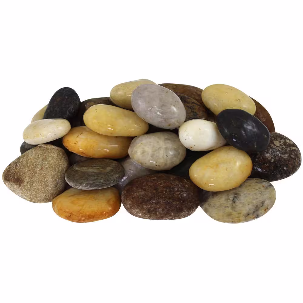 Rain Forest Margo Garden Products 12 cu. ft., 0.4 cu. ft. 1 in. to 3 in. Mixed River Pebbles (30-Bags/Covers)