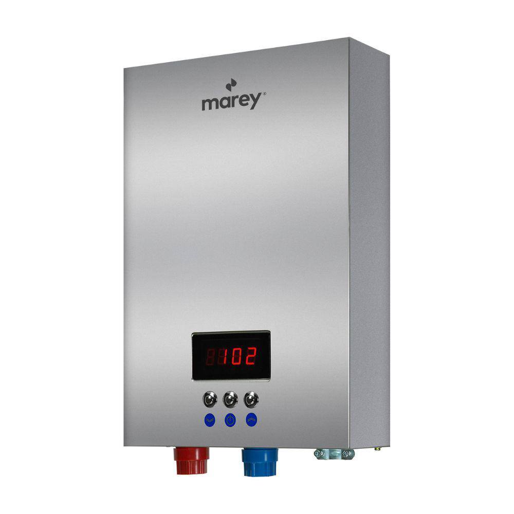 MAREY 24 KW, 4.7 MAX GPM ETL Certified 240V Self-Modulating Residential Multiple Points of Use Tankless Electric Water Heater
