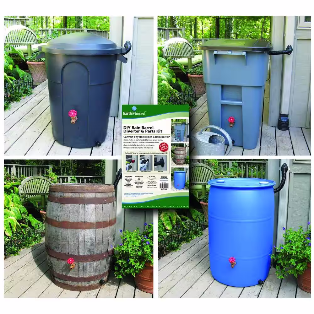 EarthMinded DIY Rain Barrel Diverter and Parts Kit