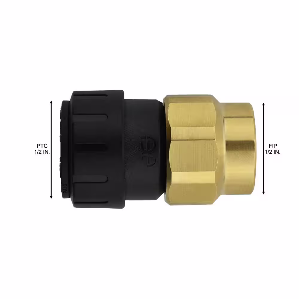 SharkBite ProLock 1/2 in. x 1/2 in. Push-to-Connect Plastic FIP Female Adapter Fitting