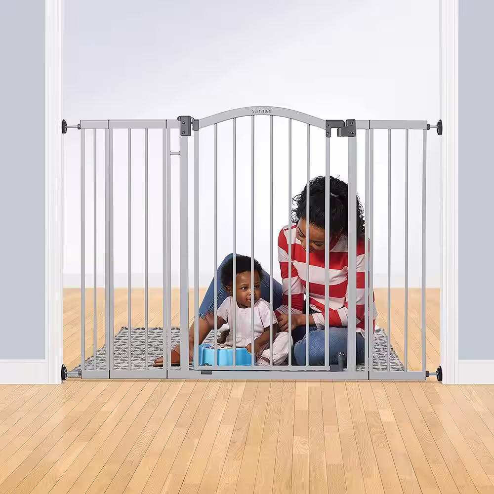 Summer Infant 38 in. Extra Tall and Wide Safety Gate Gray