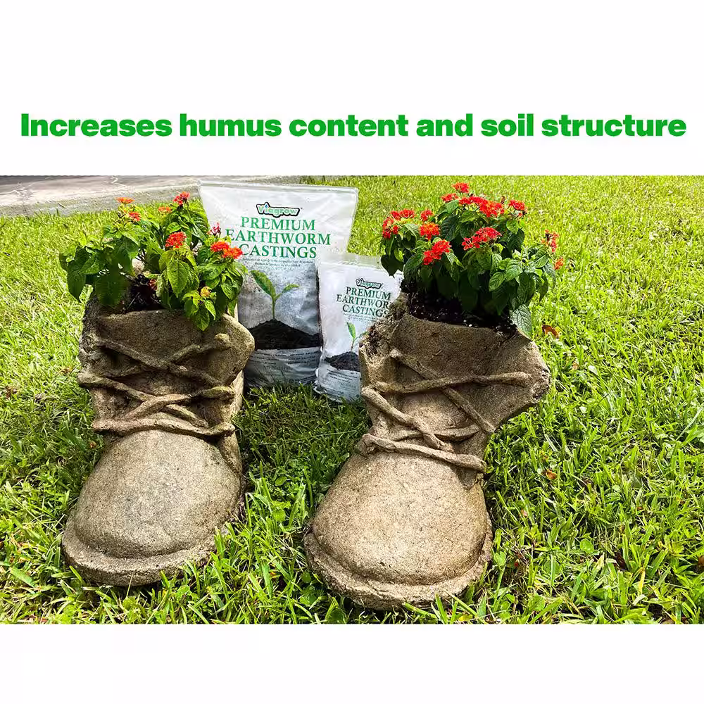 Viagrow 6 lbs. Premium Earthworm Castings, Soil Builder (5.16 L/5.4 Qt./1.36 Gal./314 cub. in.)