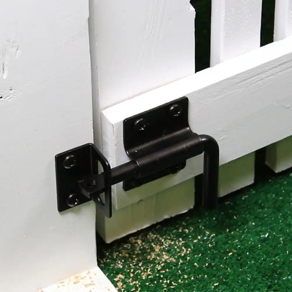 Everbilt 5 in. Black Heavy Duty Gate Slide Bolt Latch