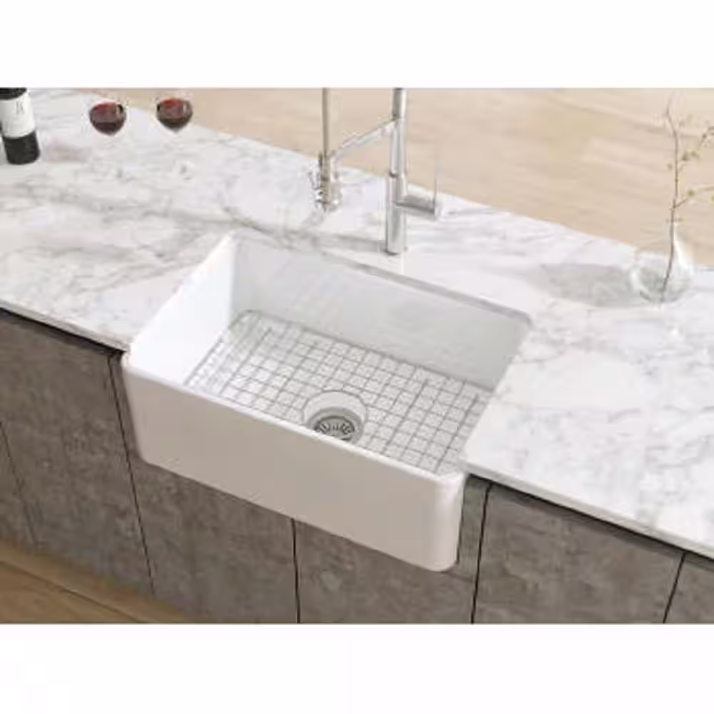 LaToscana 27.5 in. Fireclay Grid for Undermount Single Bowl Sink in Stainless Steel