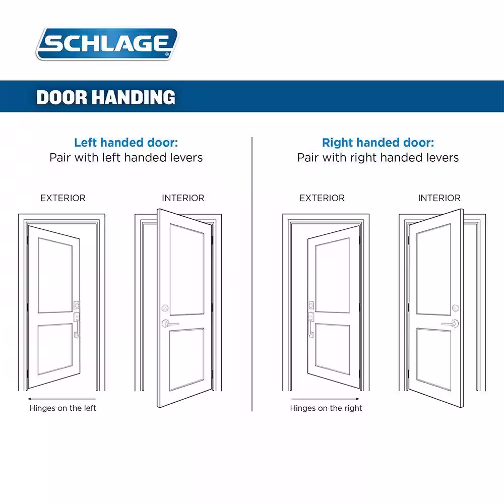 Schlage Flair Aged Bronze Left Handed Dummy Door Handle