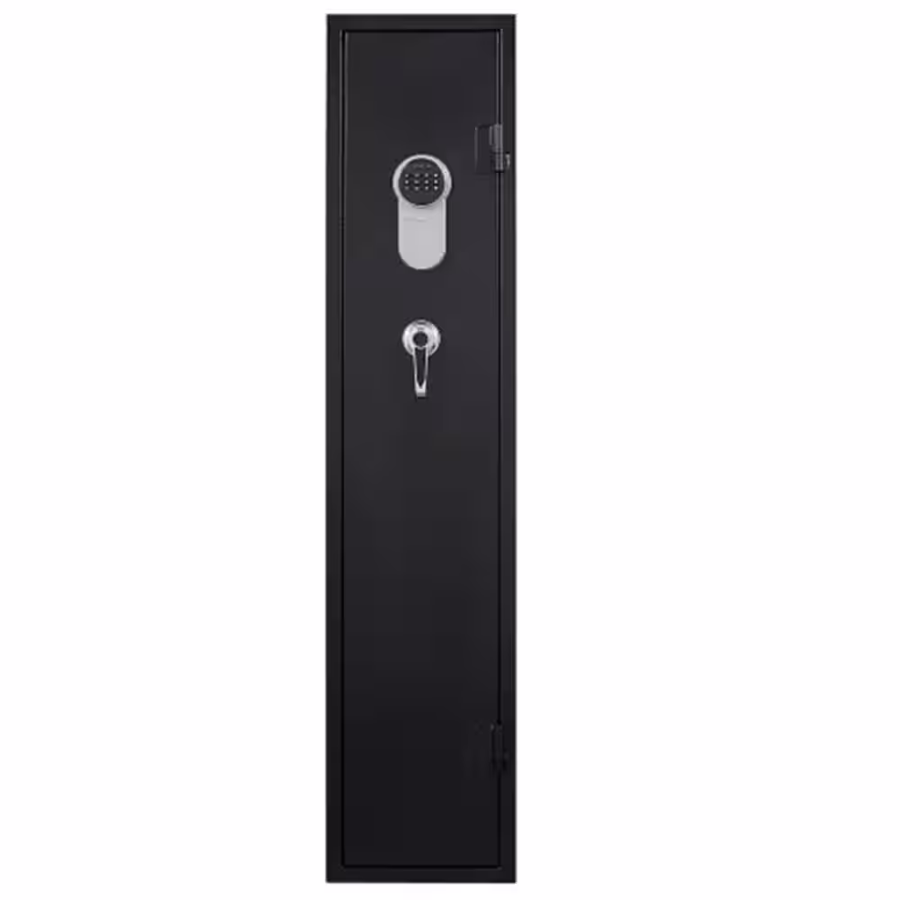 None 6-Gun 11 in. x 11 in. x 54 in. Large Quick Access Keyboard Rifle Safe with 3 Pistol Bags Gun Safe
