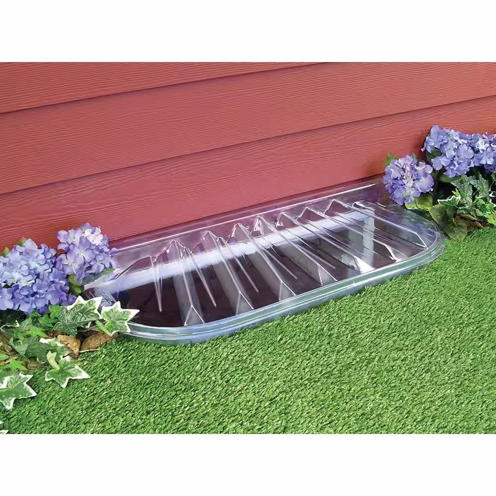 MacCourt 20 in. x 4 in. Polyethylene Elongated Low Profile Window Well Cover