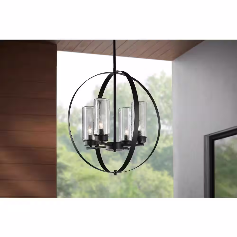 Home Decorators Collection Reseda Modern 4-Light Bronze Outdoor Chandelier