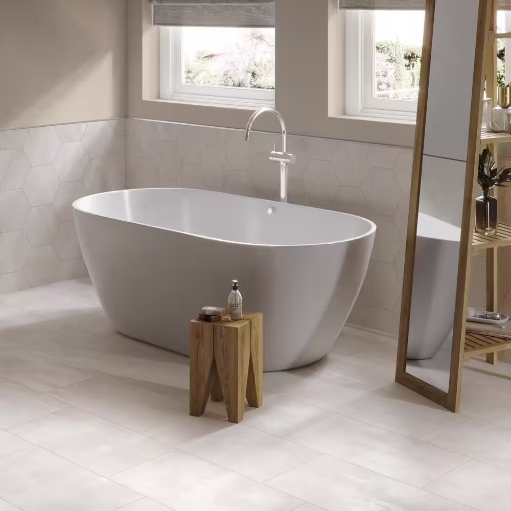 Corso Italia Ray White HEX 8.5 in. x 10 in. Porcelain Floor and Wall Tile (13.98 sq. ft./Case)