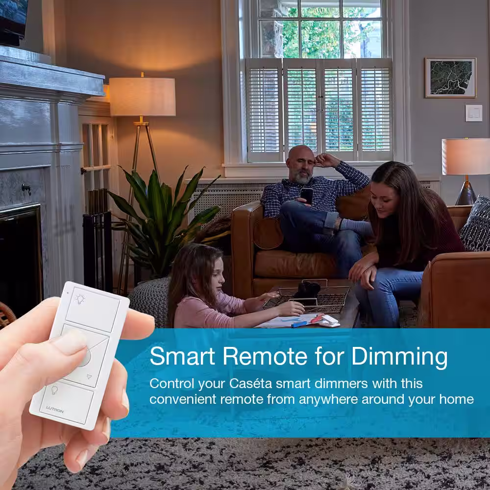 Lutron Pico Smart Remote Wall Mounting Kit, for Caseta Smart Dimmer Switch 3-Way Applications, White (PJ2-WALL-WH-L01)