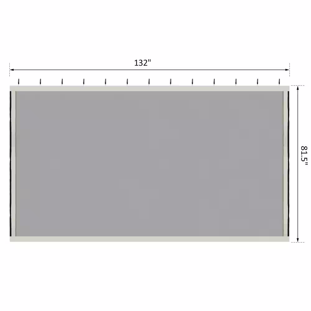 Outsunny Replacement Mesh Mosquito Netting Screen Walls for 10 ft. x 12 ft. Patio Gazebo, 4-Panel Sidewalls with Zippers