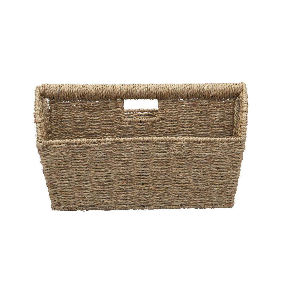 HOUSEHOLD ESSENTIALS Rectangular Magazine Rack, Seagrass