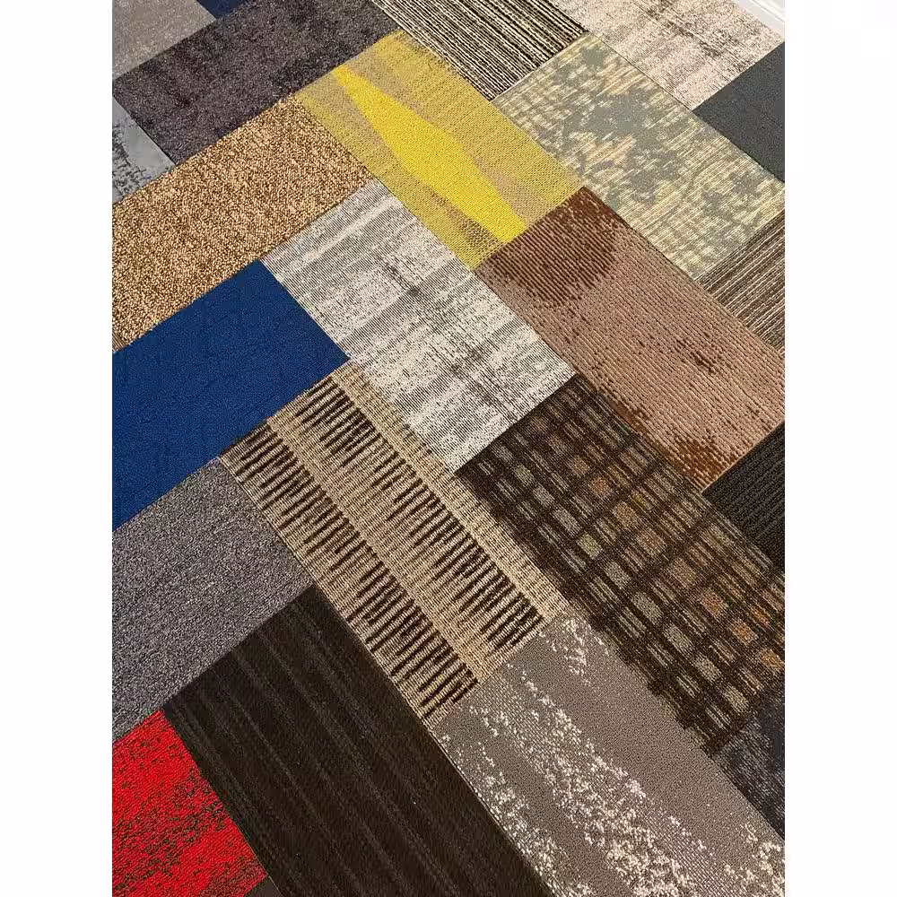 None Kaleidoscope Multi Color Residential/Commercial 12 in. x 24 in. Peel and Stick Carpet Tile (24 Tiles/Case) (48 sq. ft.)