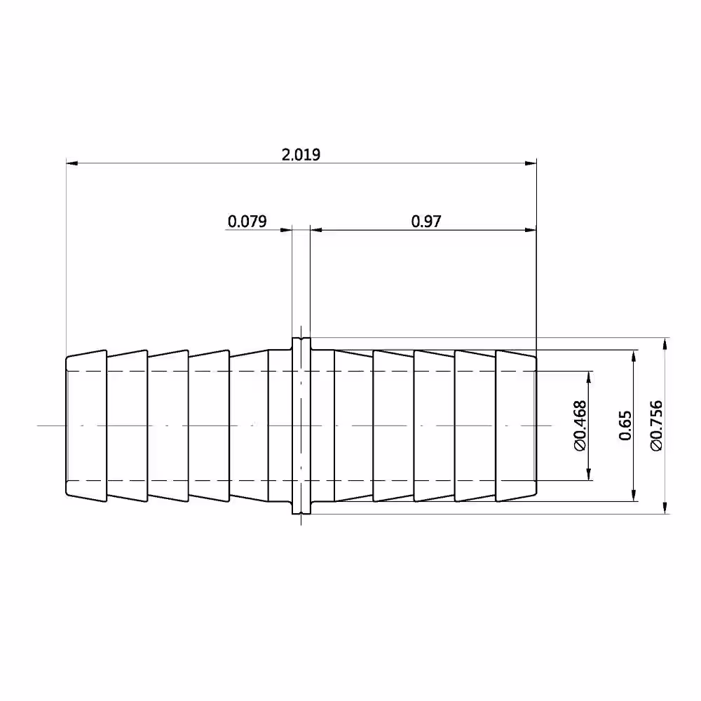 Everbilt 5/8 in. Barb Brass Splicer Fitting