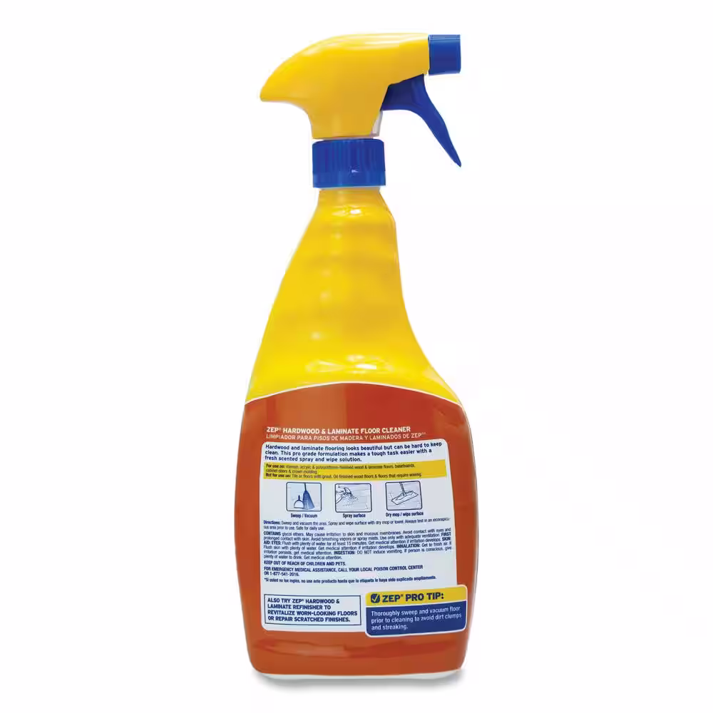 Zep Commercial 32 oz. Hardwood and Laminate Floor Cleaner, Spray Bottle, (12-Carton)