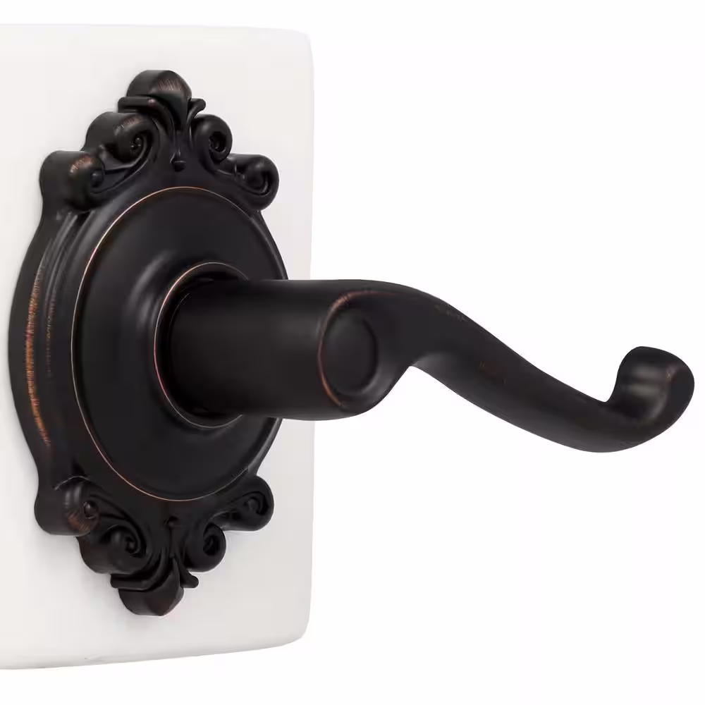Schlage Flair Aged Bronze Passage Hall/Closet Door Handle with Brookshire Trim
