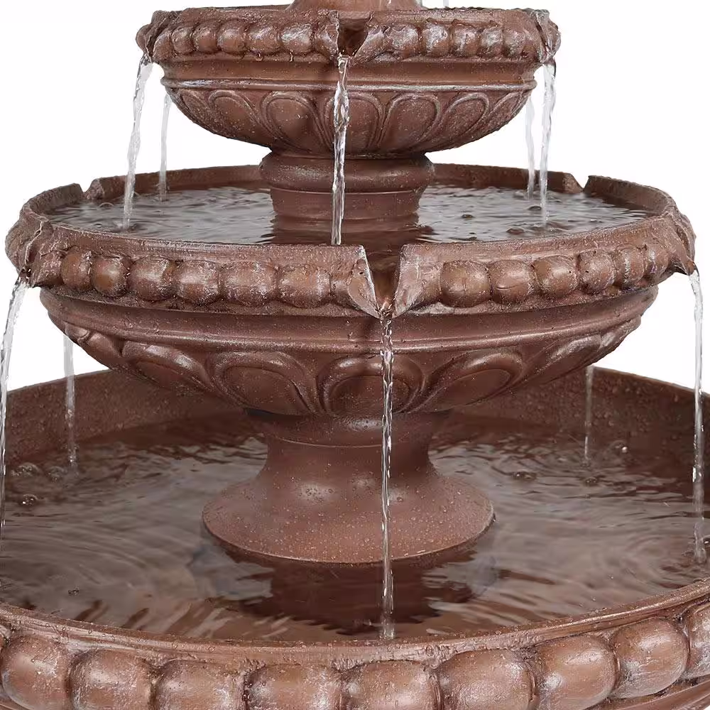 Sunnydaze Decor 43 in. 3-Tier Dove Pair Outdoor Water Fountain