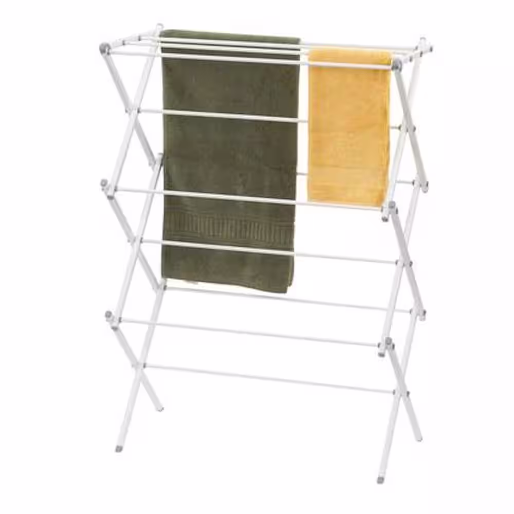 HOUSEHOLD ESSENTIALS 30 in. x 42 in. White Indoor Dryer