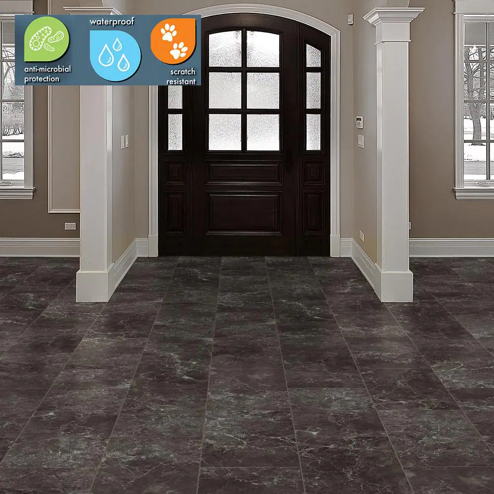 Lifeproof Dragon Glass Limestone 12 MIL x 12 in. W x 24 in. L Click Lock Waterproof Vinyl Tile Flooring (23.8 sqft/case)