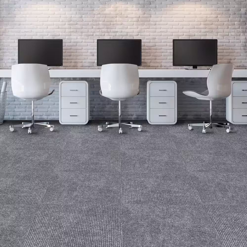 Foss Canyon Gray Residential/Commercial 18 in. x 18 Peel and Stick Carpet Tile (10 Tiles/Case) 22.5 sq. ft.