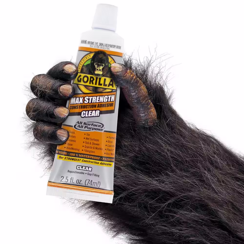 Gorilla 2.5 oz. Max Strength Construction Clear Adhesive