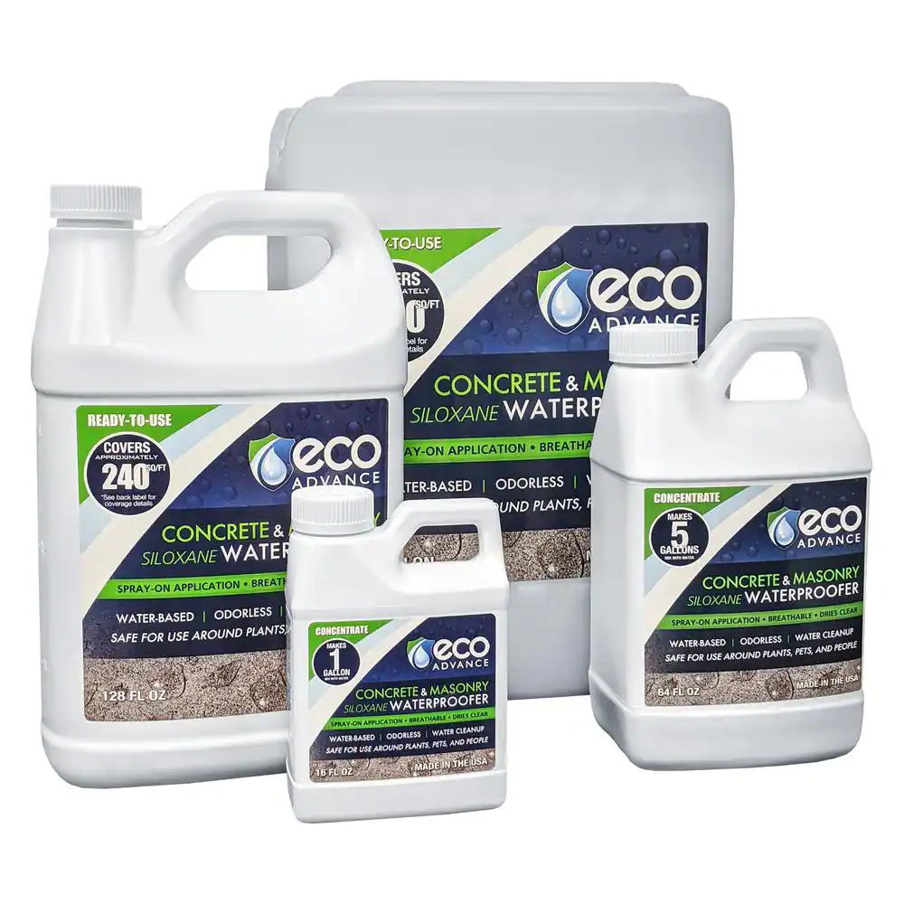 Eco Advance 1 Gal. Clear Penetrating Siloxane Concrete and Masonry Water Repellent Sealer - Ready-To-Use
