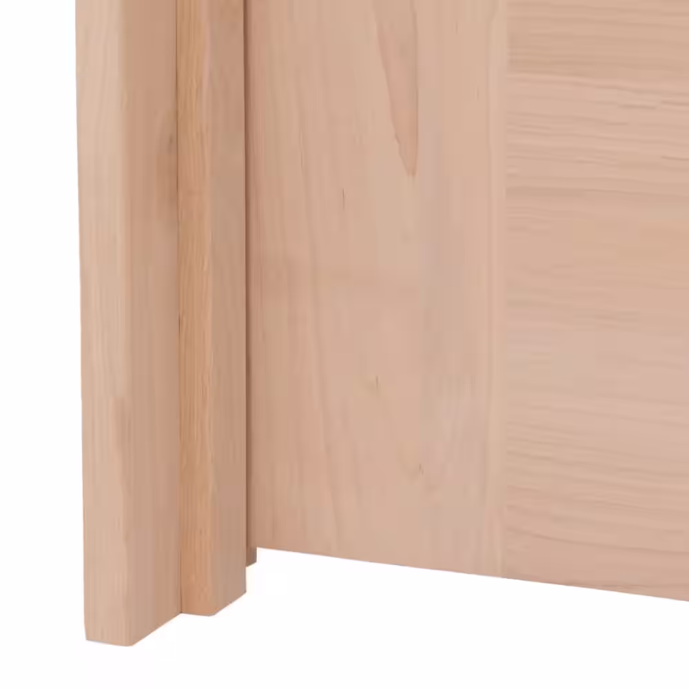Krosswood Doors 30 in. x 80 in. Knotty Alder 2-Panel Top Rail Arch V-Groove Solid Right-Hand Wood Single Prehung Interior Door